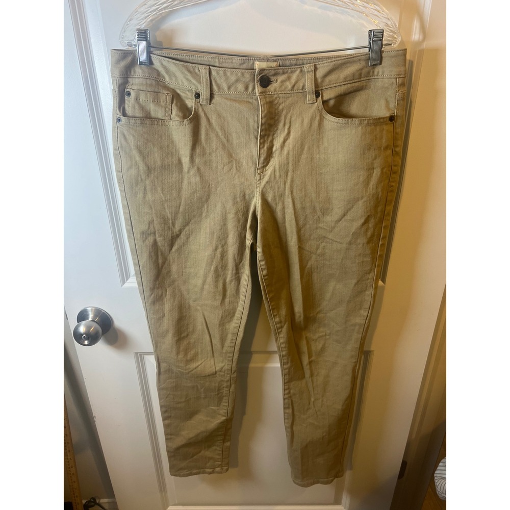 G.H. Bass & Co. Womens Pants Stretch Cotton‎ Tan 12